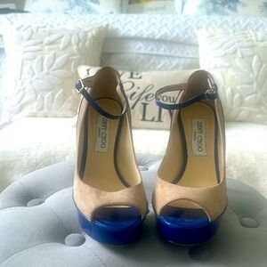 Jimmy Choo Patent and Suede Pumps